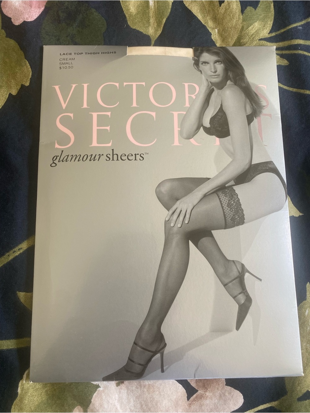Victoria's Secret Cream Lace-Top Thigh Highs - Glamour Sheers